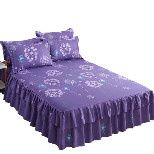 Lace Skirt Elastic Fitted Bedspread